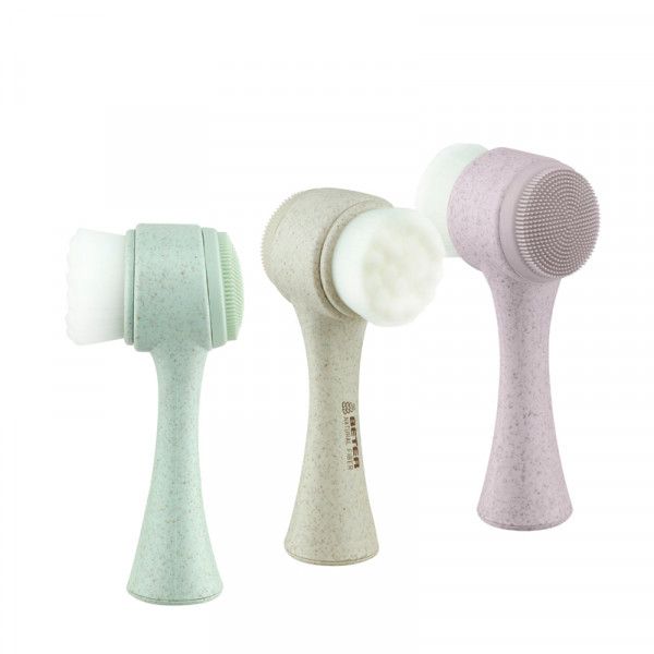 Beter Natural Fiber 2in1 Facial Massage Brush (Assorted Colors) 1pc