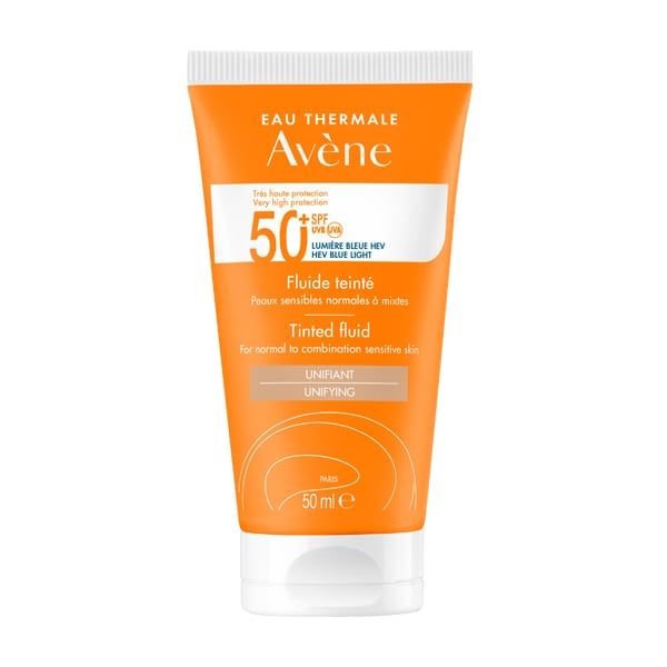 Avene Solaire Αντηλιακή Λεπτόρρευστη Κρέμα Προσώπου Ελαφριάς Υφής με Χρώμα Spf50+ 50 ml