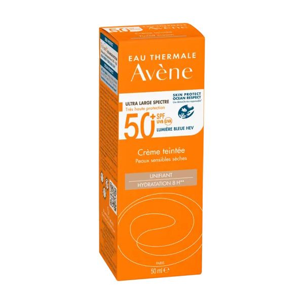 Avene Solaire Αντηλιακή Κρέμα Προσώπου Ελαφριάς Υφής με Χρώμα για Κανονικό/Μικτό & Ευαίσθητο Δέρμα Spf50+ 50ml