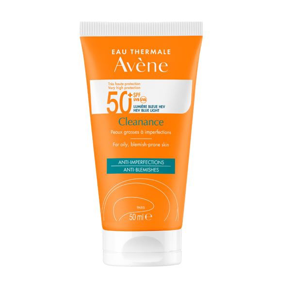 Avene Cleanance Solaire Αντηλιακό Προσώπου για Ευαίσθητο Λιπαρό Δέρμα με Ατέλειες Spf50+ 50ml