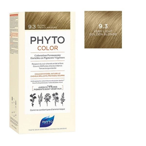 Phyto Phytocolor Μόνιμη Βαφή Μαλλιών 9.3 Ξανθό Πολύ Ανοιχτό Χρυσό