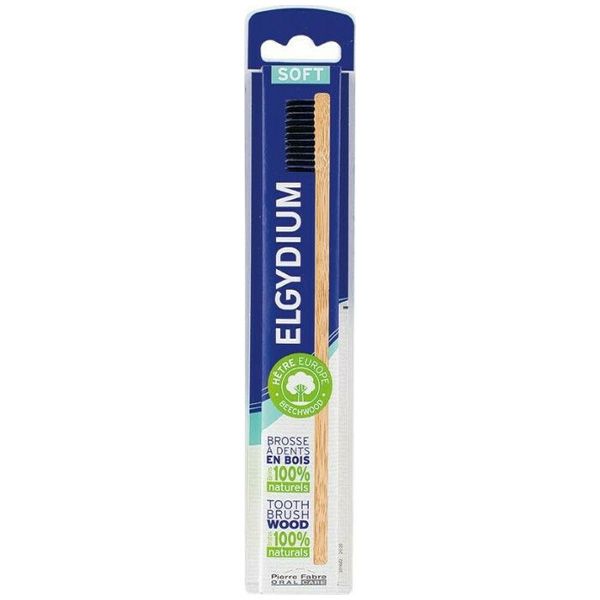 Elgydium Wood Toothbrush Soft Οικολογική Ξύλινη Οδοντόβουτσα Μαλακής Σκληρότητας 1τμχ