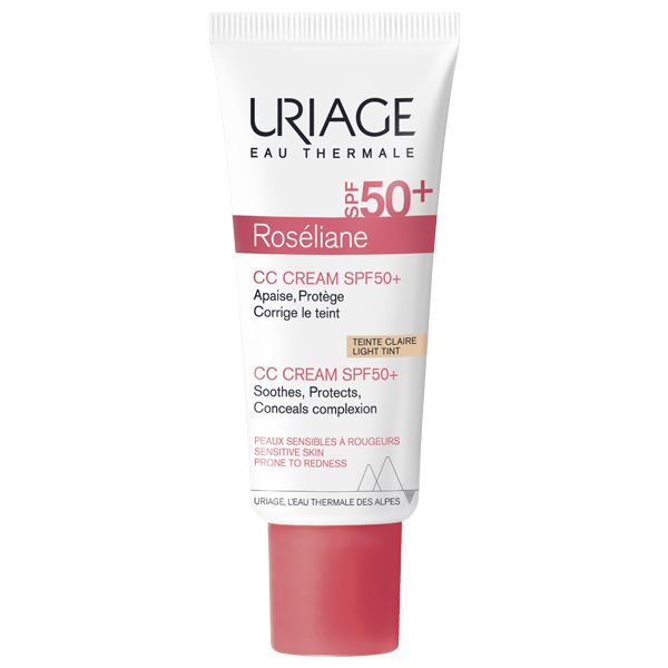 Uriage Roseliane CC Καταπραϋντική Κρέμα Προσώπου με Χρώμα Spf50+ για Ευαίσθητο με Τάση Ερυθρότητας Δέρμα 40ml