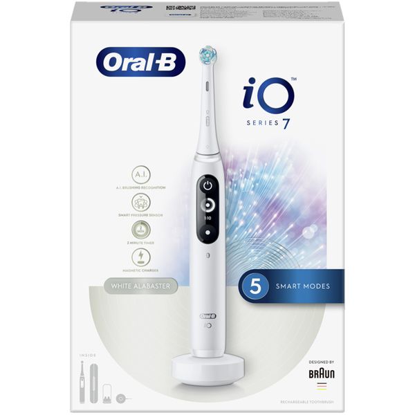 Oral-B iO Series 7 Magnetic White Alabaster Hλεκτρική Επαναφορτιζόμενη Οδοντόβουρτσα 1τμχ