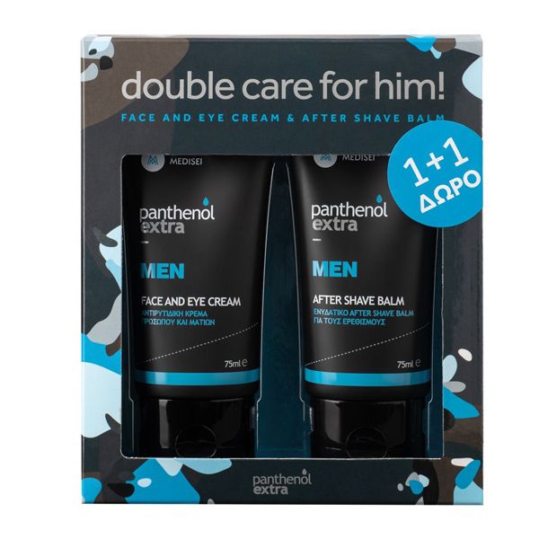 Panthenol Extra Men Set Με Αντιρυτιδική Κρέμα Προσώπου/Ματιών 75ml & Δώρο Ενυδατικό After Shave Βάλσαμο Για Τους Ερεθισμούς 75ml