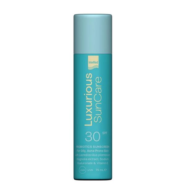 Luxurious Suncare Probiotics Sunscreen Αντηλιακό Γαλάκτωμα Προσώπου με Προβιοτικά Spf30 75ml