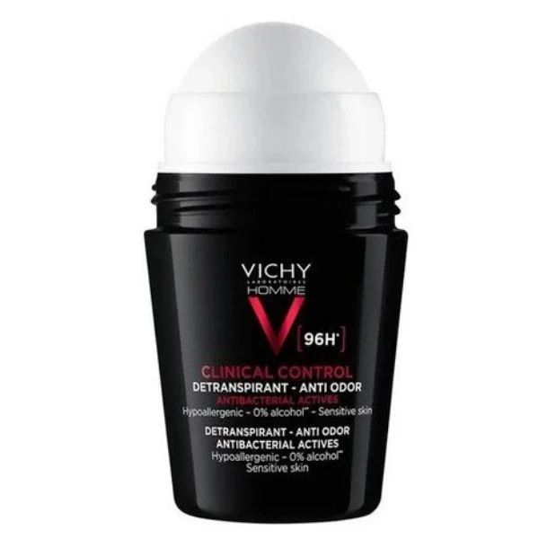 Vichy Homme Clinical Control 96H Αποσμητικό Ανδρικό Roll-On Κατά της Εφίδρωσης για Ευαίσθητες Επιδερμίδες 50ml