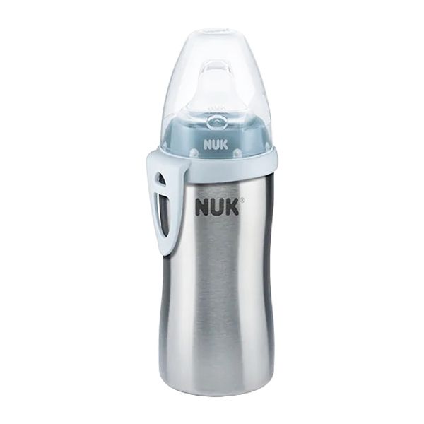 Nuk Active Cup Stainless Steel Ανοξείδωτο Παγούρι με Στόμιο 12m+ 215ml (Διάφορα Χρώματα) 1τμχ