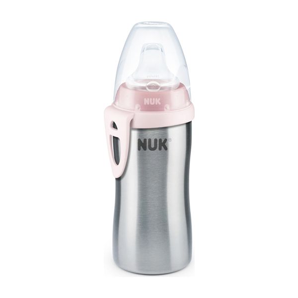 Nuk Active Cup Stainless Steel Ανοξείδωτο Παγούρι με Στόμιο 12m+ 215ml (Διάφορα Χρώματα) 1τμχ