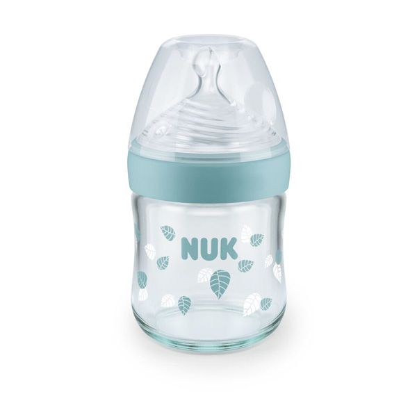 Nuk Nature Sense Γυάλινο Μπιμπερό Με Θηλή Σιλικόνης 0-6m Small 120ml 1τμχ