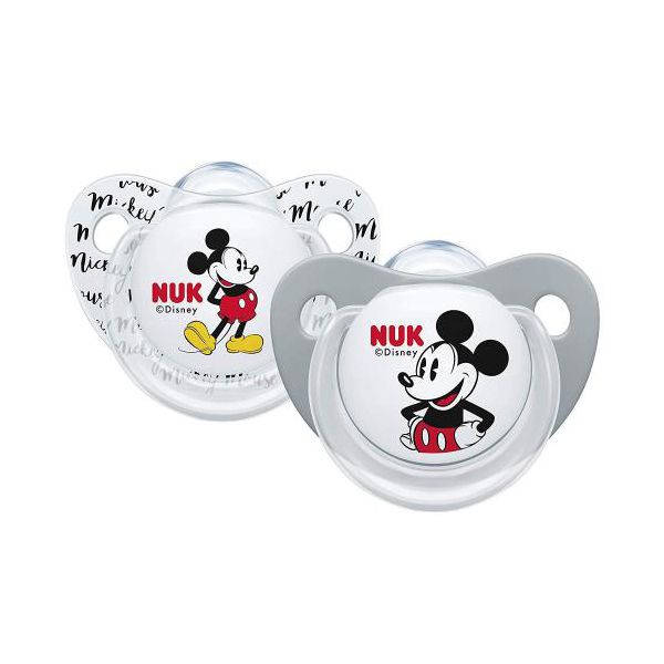 Nuk Trendline Disney Mickey Mouse Πιπίλα Σιλικόνης 6-18m 2τμχ (Διάφορα Χρώματα)