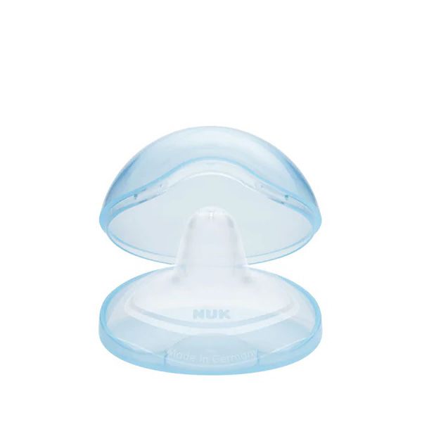 Nuk Nipple Shields Ασπίδες Θηλής Σιλικόνης με Θήκη Αποθήκευσης M 2τμχ