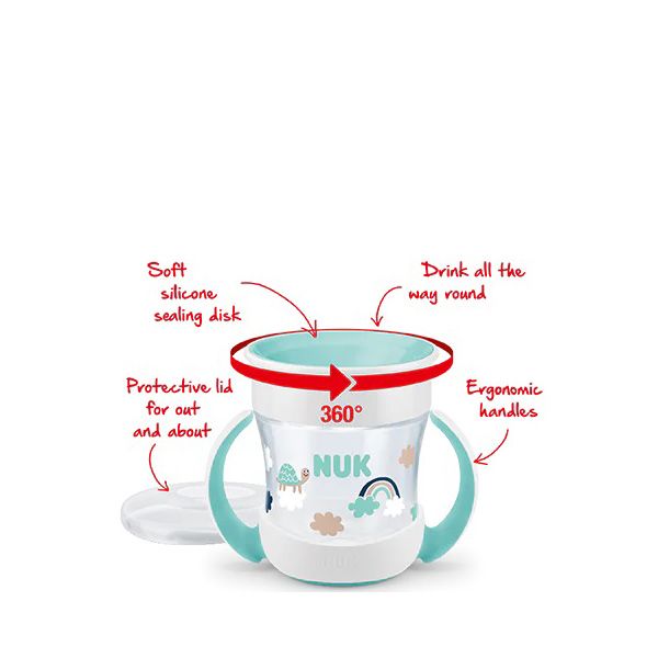 Nuk Mini Magic Cup Εκπαιδευτικό Κύπελλο 360° 6m+ 160ml (Διάφορα Χρώματα & Σχέδια) 1τμχ