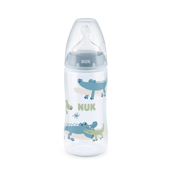Nuk First Choice+ Πλαστικό Μπιμπερό με Θηλή Σιλικόνης & Δείκτη Ελεγχου Θερμοκρασίας 6-18m 300ml