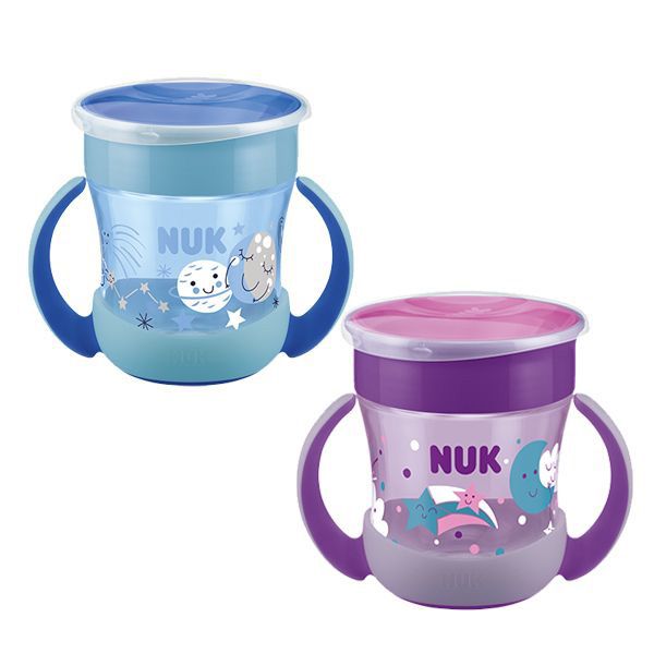 Nuk Mini Magic Cup Night Εκπαιδευτικό Κύπελλο 360° 6m+ 160ml (Διάφορα Χρώματα & Σχέδια) 1τμχ