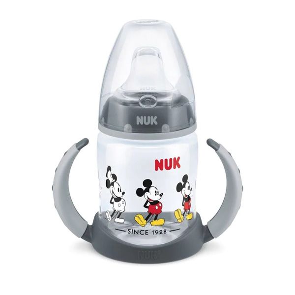 Nuk First Choice Disney Mickey Μπιμπερό Εκπαίδευσης με Μαλακό Ρύγχος & Δείκτη Ελέγχου Θερμοκρασίας 150ml 6m+ (Διάφορα Χρώματα) 1τμχ