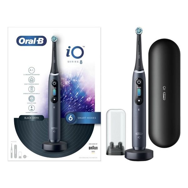 Oral-B iO Series 8 Magnetic Black Onyx Hλεκτρική Επαναφορτιζόμενη Οδοντόβουρτσα 1τμχ