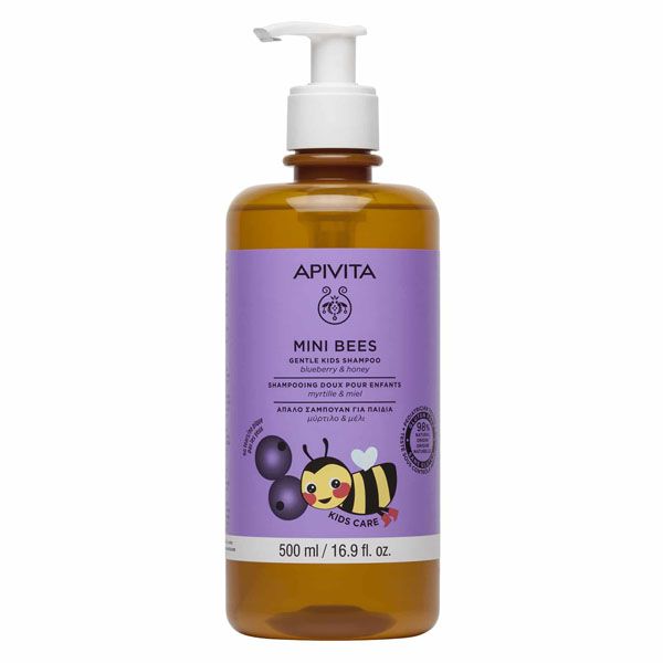 Apivita Mini Bees Gentle Kids Shampoo with Blueberry and Honey 500 ml