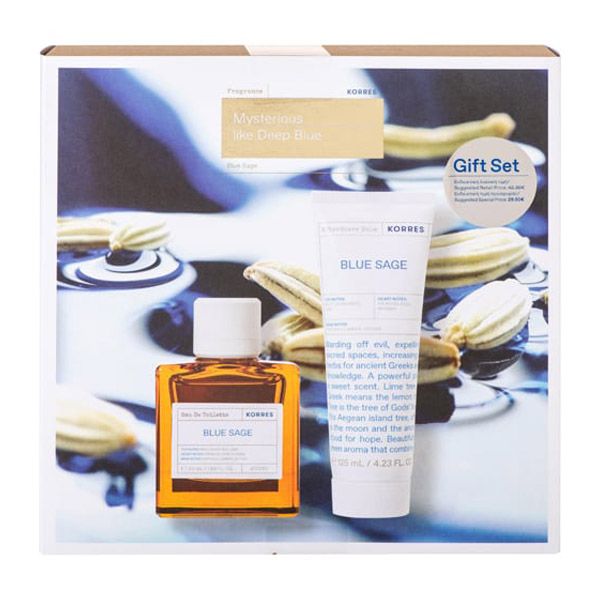 Korres Set με Blue Sage Eau De Toilette Ανδρικό Άρωμα 50ml & Blue Sage After Shave Balm 125ml