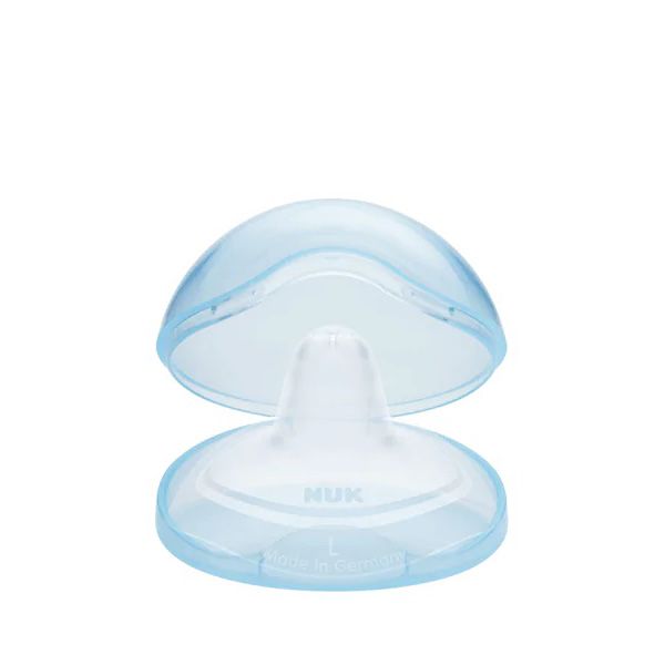 Nuk Nipple Shields Ασπίδες Θηλής Σιλικόνης με Θήκη Αποθήκευσης L 2τμχ