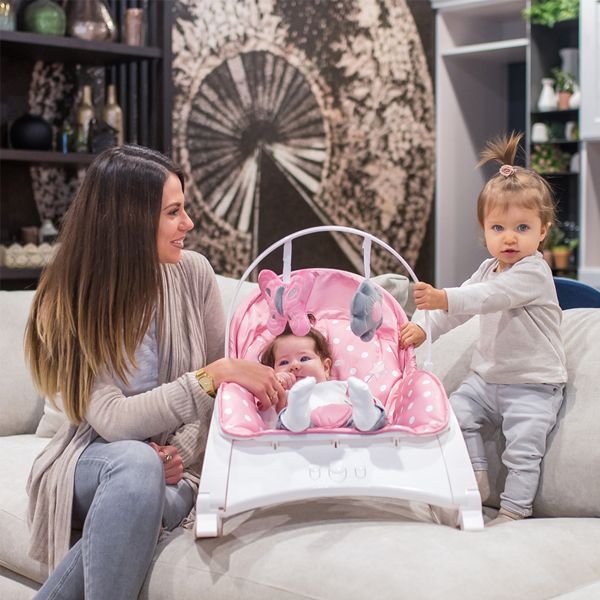 Lorelli Baby Rocker "Enjoy" Ηλεκτρικό Βρεφικό Ρηλάξ Pink Hug 1τμχ