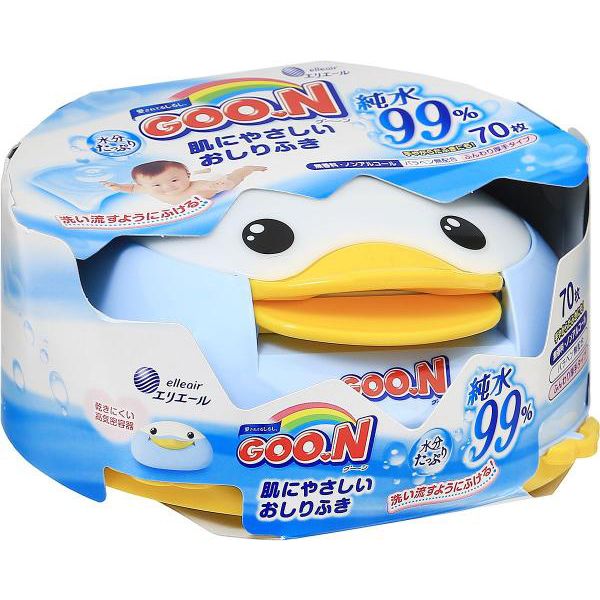 Goon Baby Wipes Μωρομάντηλα σε Πλαστική Σκληρή Θήκη 70τμχ