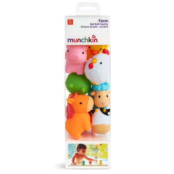 Munchkin Bath Squirts Farmyard Friends Μπουγελόφατσες 9m+ 8τμχ