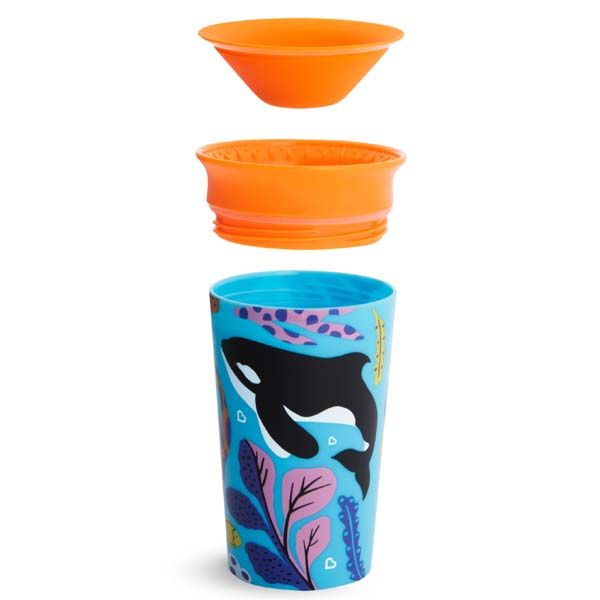 Munchkin Miracle 360° Sippy Cup Polar-Orca Σετ με Εκπαιδευτικά Ποτήρια 12m+ 266 ml