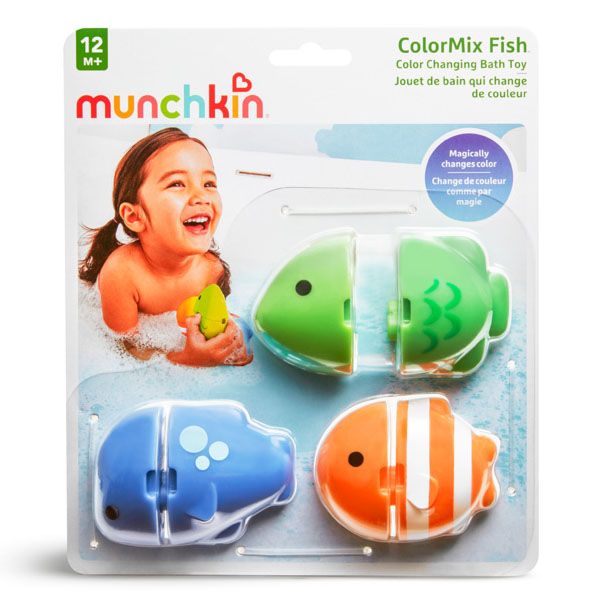 Munchkin ColorMix Fish Παιχνίδι Μπάνιου που Αλλάζει Χρώμα με τη Θερμοκρασία 12m+ 3τμχ