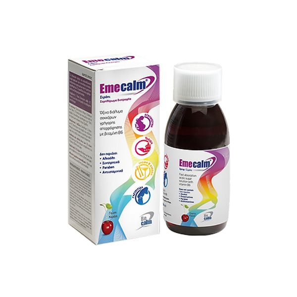 Emecalm Syrup Συμπλήρωμα Διατροφής για την Αντιμετώπιση της Ναυτίας 120ml
