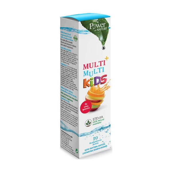 Power Health Multi+Multi Kids Παιδικές Πολυβιταμίνες με Γεύση Φράουλα 20 αναβράζοντα δισκία