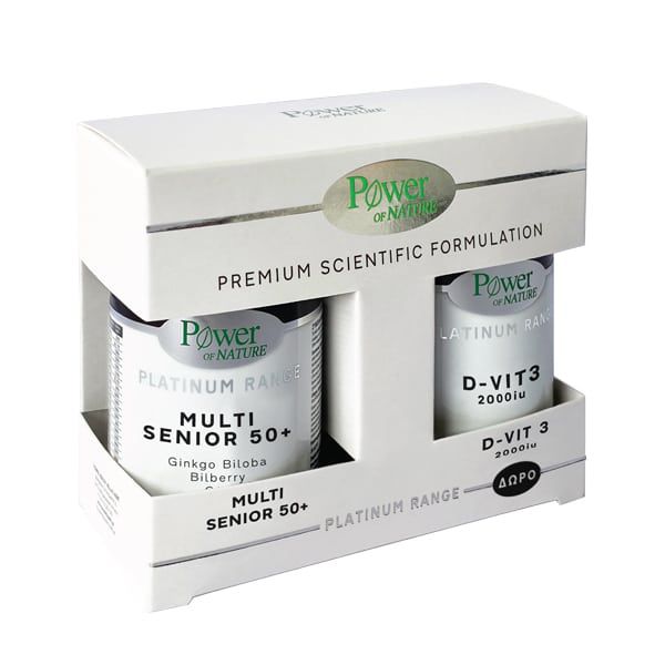 Power Health Platinum Range Συμπλήρωμα Διατροφής Multi Senior 50+ 30 Δισκία & Δώρο Βιταμίνη D3 2000iu 20 δισκία