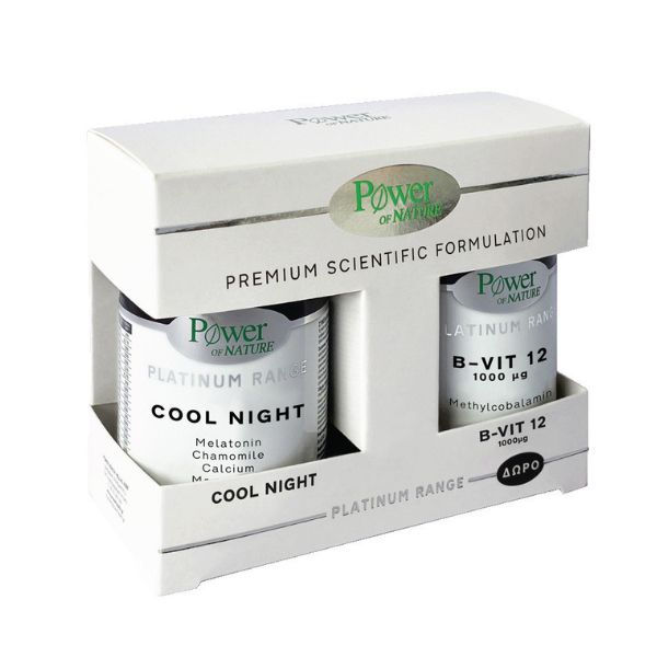 Power Health Platinum Cool Night Συμπλήρωμα Διατροφής για την Αϋπνία 30 ταμπλέτες & Δώρο Βιταμίνη B12 1000μg 20 δισκία 1+1