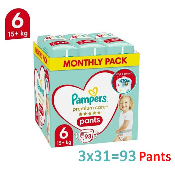 Pampers Premium Care Jumbo Pack No6 15+kg 3x31τμχ