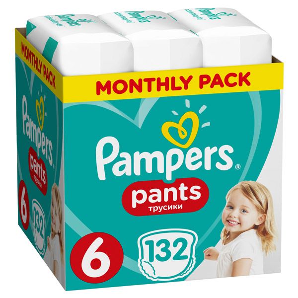 Pampers Pants Monthly Pack No6 14-19kg 132pcs