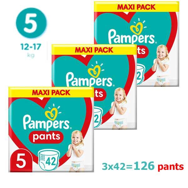 Pampers Pants Maxi Pack No5 12-17kg 3x42pcs