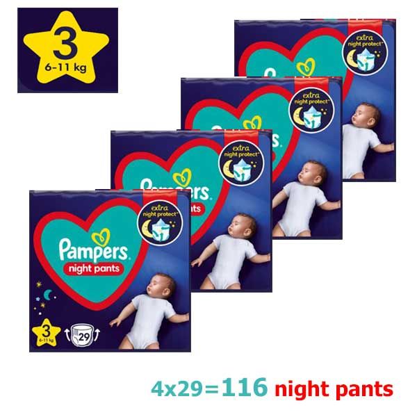 Pampers Night Pants Maxi Pack No3 6-11kg 4x29τμχ