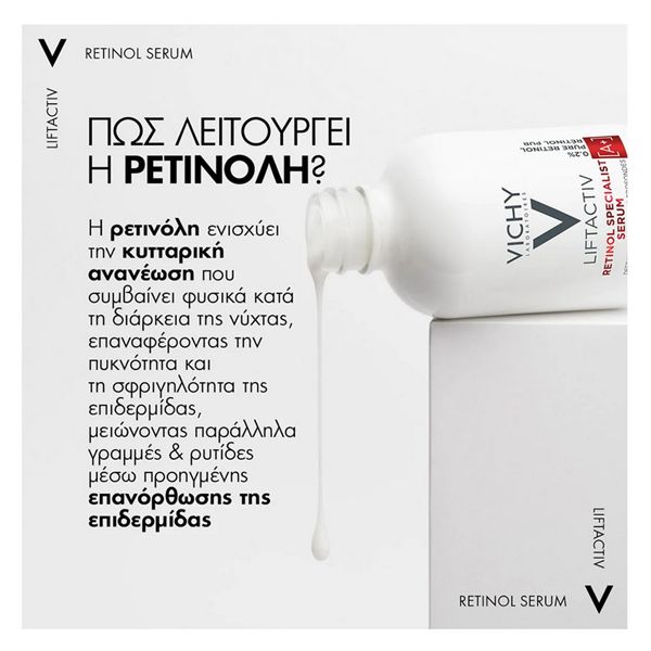 Vichy Liftactiv Retinol Specialist Deep Wrinkles Serum [A+] Αντιγηραντικός Ορός Προσώπου με 0.2% Καθαρή Ρετινόλη 30ml