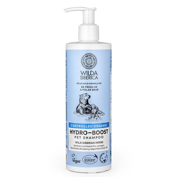 Wilda Siberica Controlled Organic Hydro-Boost Pet Shampoo Ενυδατικό Σαμπουάν για Ζώα με Ξηρό Τρίχωμα 400ml