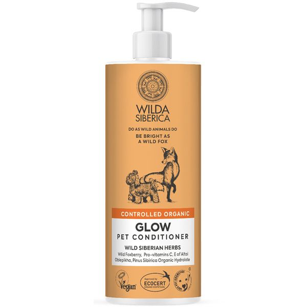 Wilda Siberica Controlled Organic Glow Pet Conditioner Μαλακτικό για Ζώα με Θαμπό Τρίχωμα 400 ml