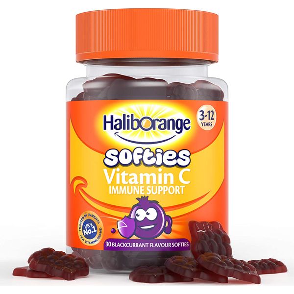 HalibOrange Vitamin C Blackcurrant Συμπλήρωμα Διατροφής με Βιταμίνη C για την Ενίσχυση του Ανοσοποιητικού με γεύση Φραγκοστάφυλο 3-12 ετών 30 ζελεδάκια