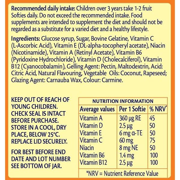 HalibOrange Multivitamin Strawberry Συμπλήρωμα Διατροφής Πολυβιταμινών για Παιδιά με Γεύση Φράουλας 3-12 ετών 60 ζελεδάκια