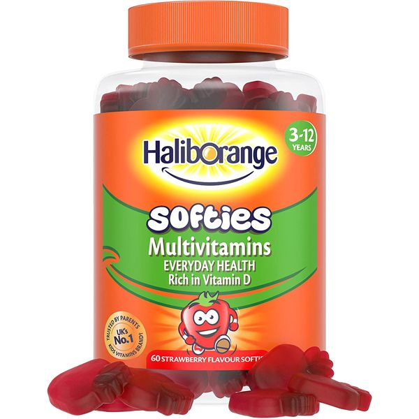 HalibOrange Multivitamin Strawberry Συμπλήρωμα Διατροφής Πολυβιταμινών για Παιδιά με Γεύση Φράουλας 3-12 ετών 60 ζελεδάκια