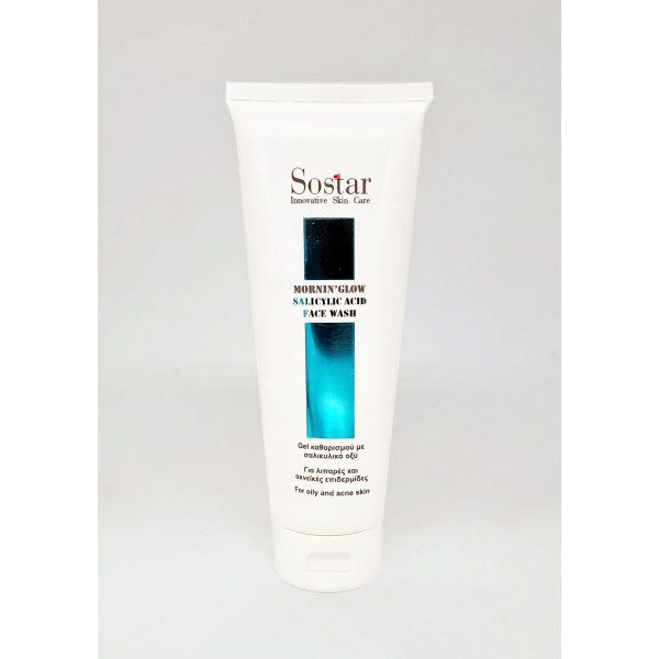 Sostar Mornin' Glow Αφρώδες Τζελ Καθαρισμού Προσώπου για Λιπαρές & Ακνεϊκές Επιδερμίδες με Σαλικυλικό Οξύ 150ml