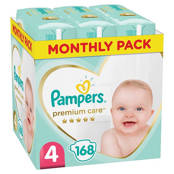 Pampers Premium Care Monthly Pack No4 9-14kg 168τμχ