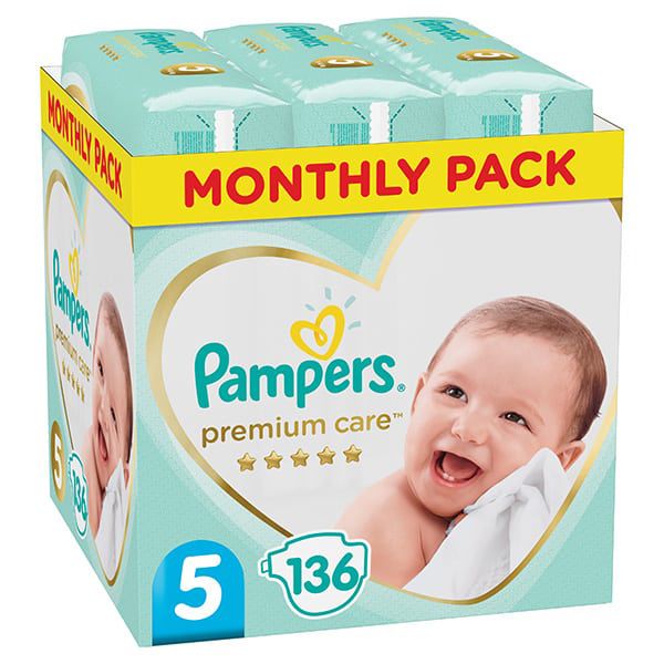 Pampers Premium Care Monthly Pack No5 11-16kg 136pcs