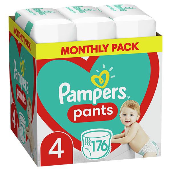 Pampers Pants Monthly Pack No4 9-15kg 176τμχ