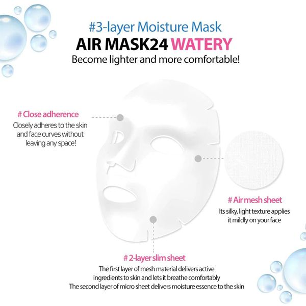 Frudia Air Mask 24 Snowy Ελαφριά Υφασμάτινη Μάσκα Προσώπου για Βελτίωση του Xρωματικού Tόνου 25ml
