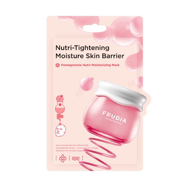 Frudia Pomegranate Nutri-Moisturizing Mask Ενυδατική & Αντιγηραντική Υφασμάτινη Μάσκα Προσώπου με Εκχύλισμα Ροδιού 20ml