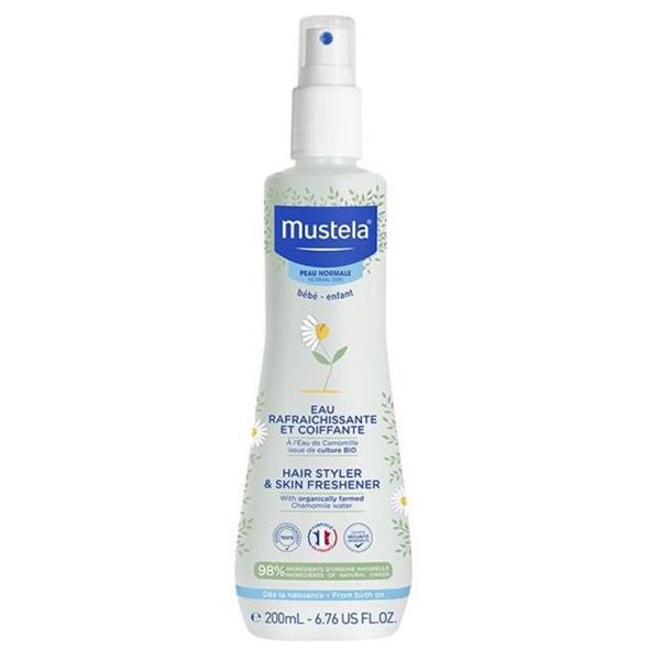 Mustela Hair Styler & Skin Freshener Νερό Φρεσκαρίσματος για Σώμα & Μαλλιά με Ανθόνερο Βιολογικού Χαμομηλιού 200ml